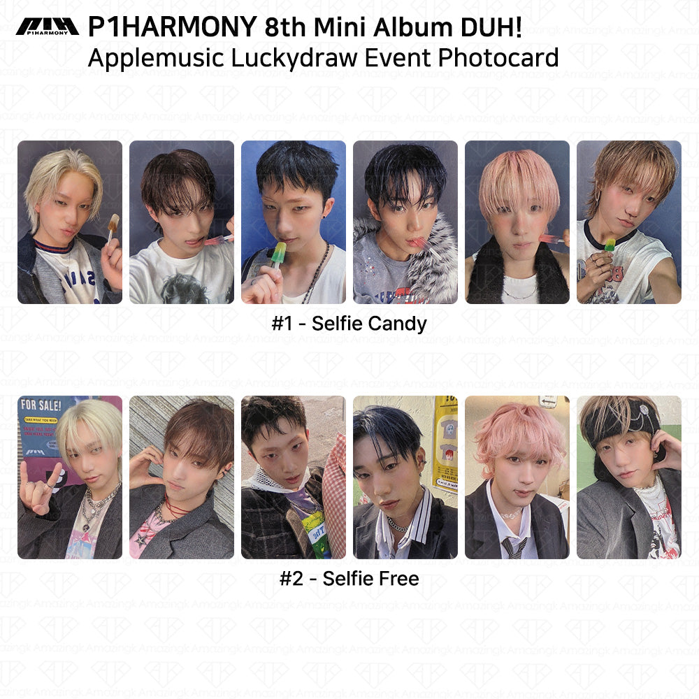 P1HARMONY The 8th Mini Album DUH! AppleMusic LuckyDraw Event Photocard