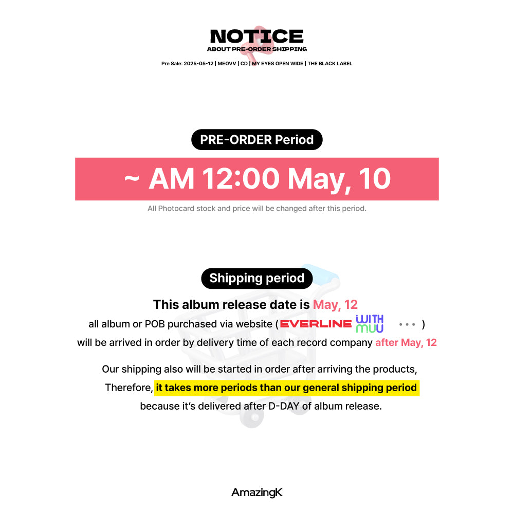 [PRE-ORDER] MEOVV 1st EP Album My Eyes Open Wide Album (MEOVV ver.)